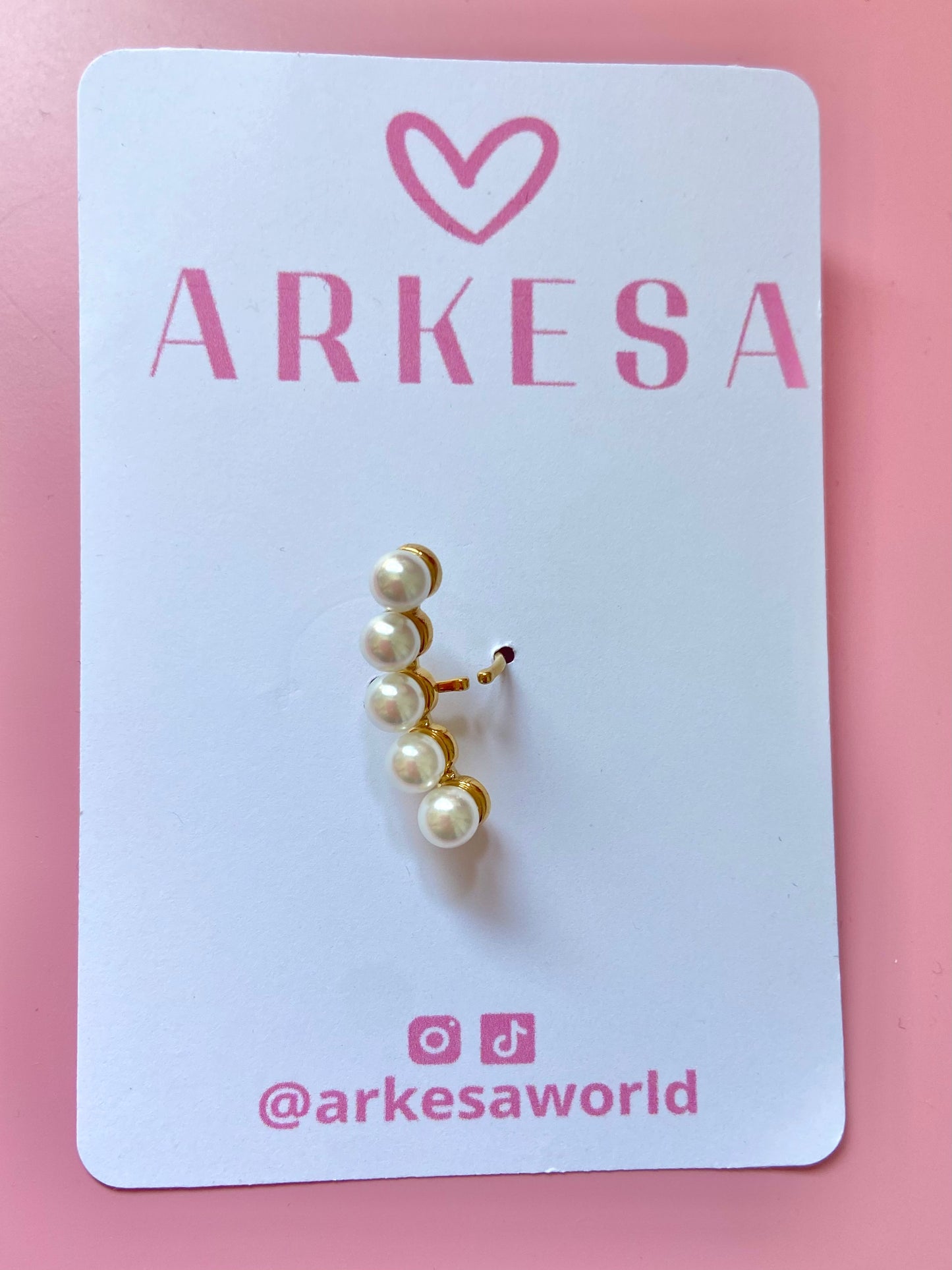 pircing earcuff roja
